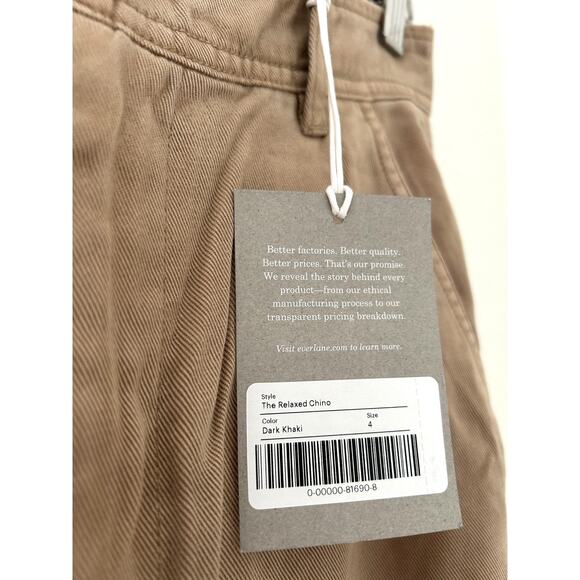 Everlane the Relaxed Chino in Dark Khaki 4 NWT - Picture 5 of 7